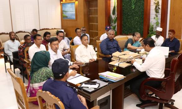 রাঙামাটিতে রাজনৈতিক,ধর্মীয়,সামাজিক নেতৃবৃন্দের সাথে জেলা প্রশাসকের মতবিনিময়