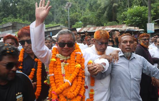 রাঙামাটি পার্বত্য জেলা পরিষদের চেয়ারম্যান ও সদস্যদের সংবর্ধনা